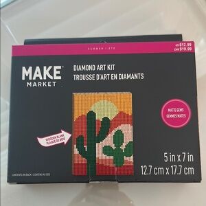 Make Market Diamond Art Kit with Cactus Design NEW